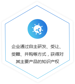企業(yè)通過自主研發(fā)、受讓、受贈、并購等方式，獲得對其主要產(chǎn)品的知識產(chǎn)權(quán)